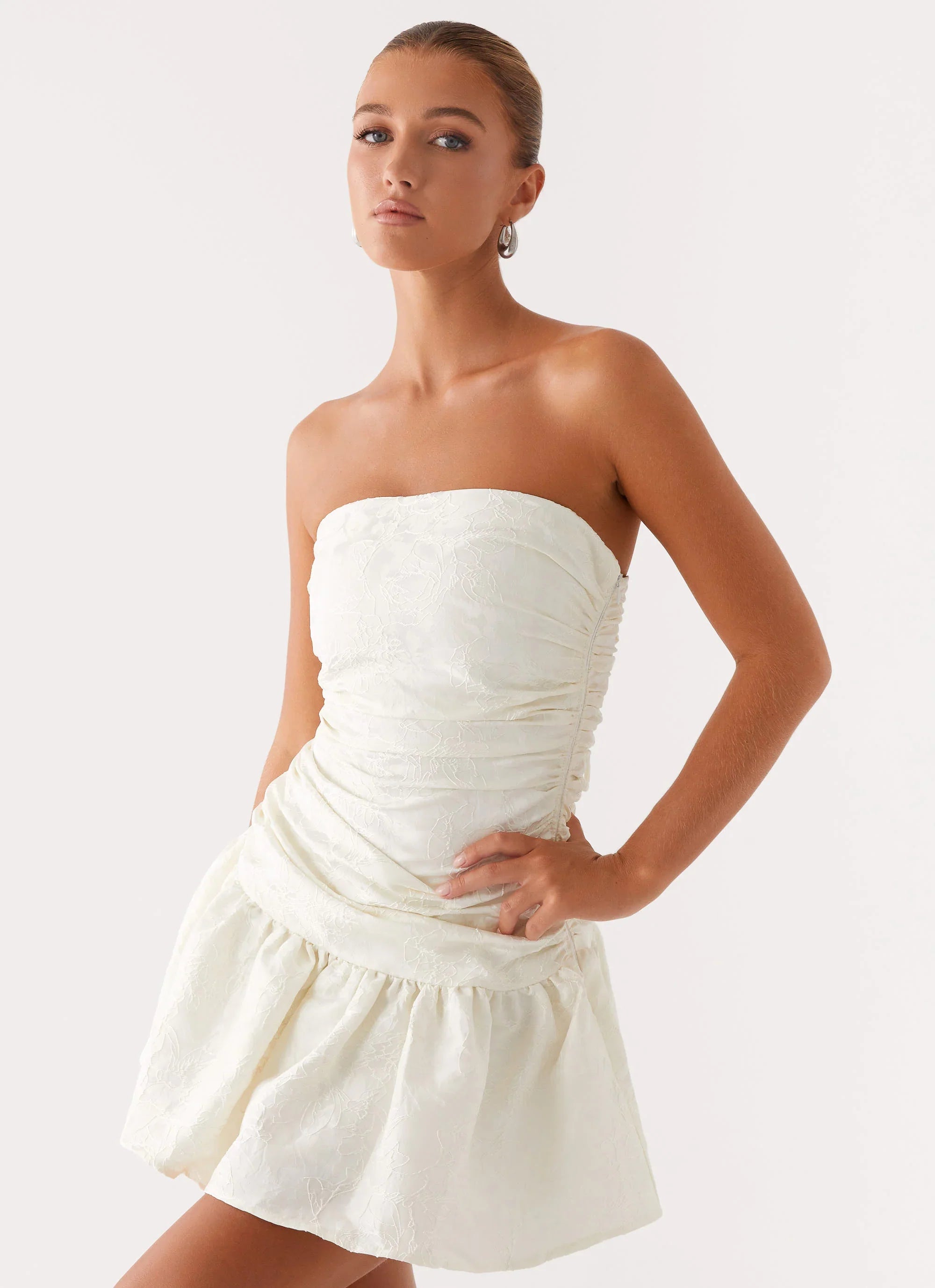 Ray Of Light Mini Dress - White