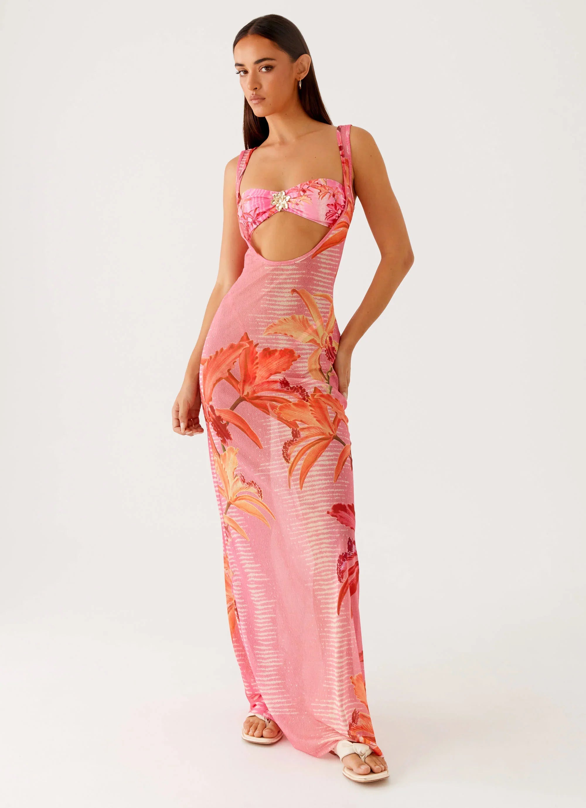 Sorella Maxi Dress - Tropical Pink Print