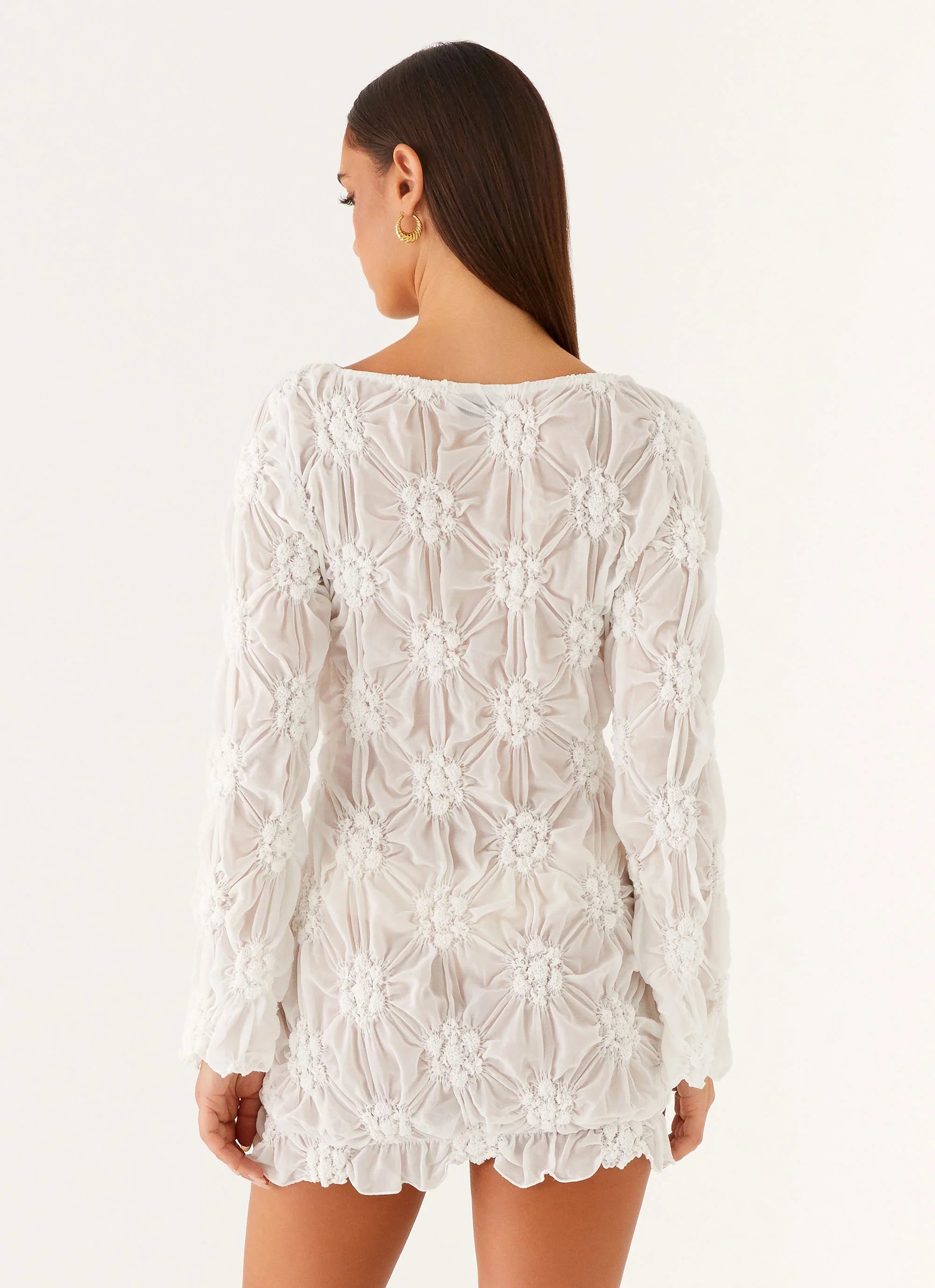 Mia Long Sleeve Dress - Ivory
