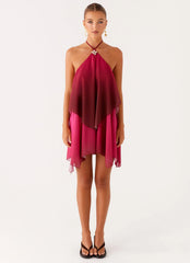 Twin Flame Mini Dress - Fuchsia Gradient